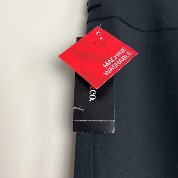 Style and Co Stretch LA Style Onyx Black Knee Length Skirt Size 12 NWT - Picture 7 of 9